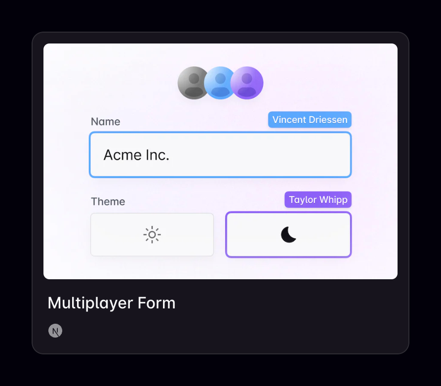 Liveblocks
				card ui component