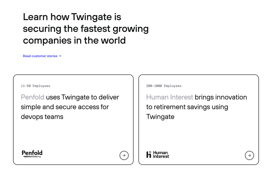 Twingate
				testimonial ui component