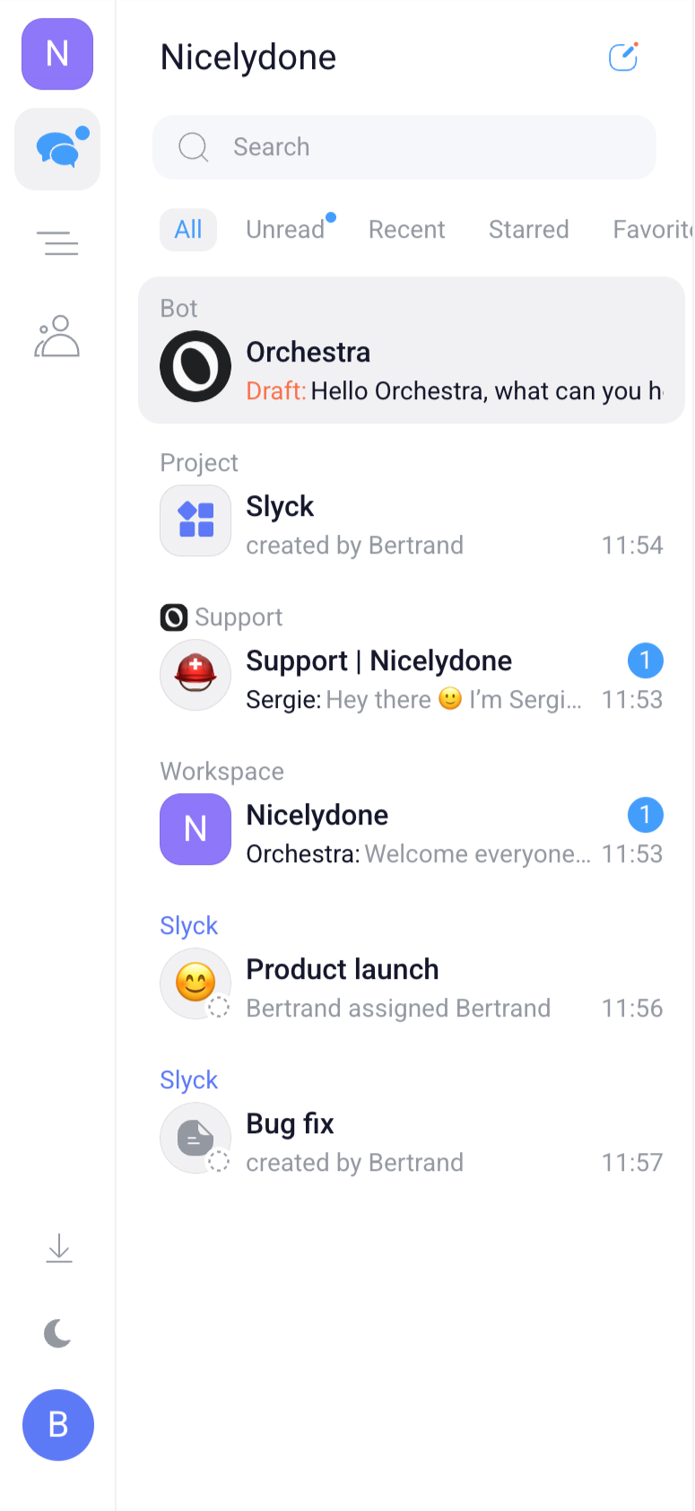 Orchestra
				vertical navigation ui component