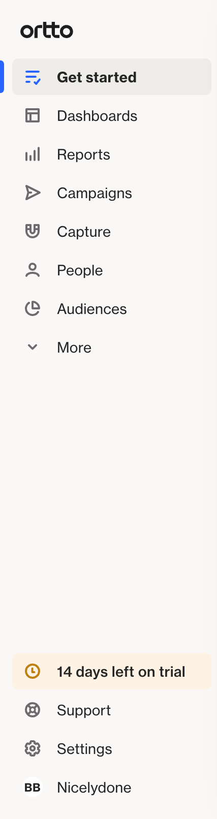 Ortto
				vertical navigation ui component