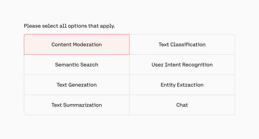 Cohere
				input multi-select ui component