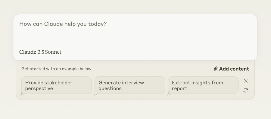Claude
				artificial intelligence ui component