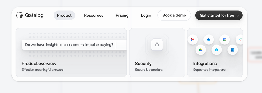Qatalog
				flyout menu ui component
