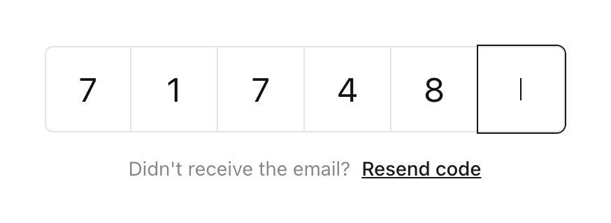 Midday
				input code ui component