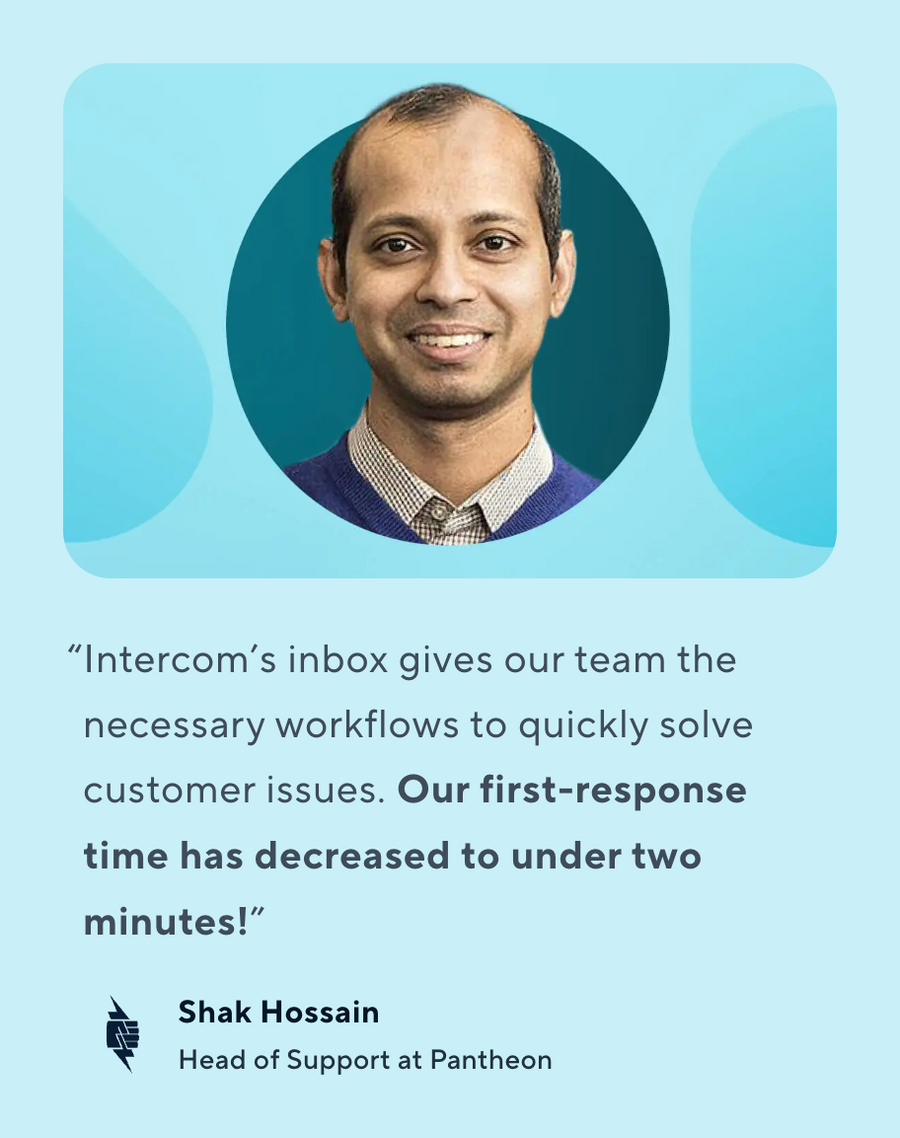 Intercom
				testimonial ui component