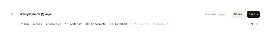 Dropbox
				horizontal navigation ui component