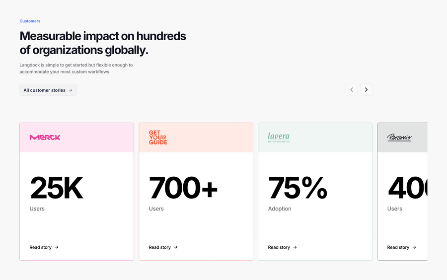 Langdock
				social proof ui component