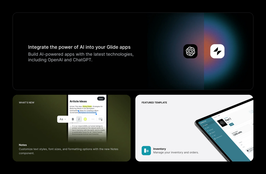 Glide
				bento box ui component