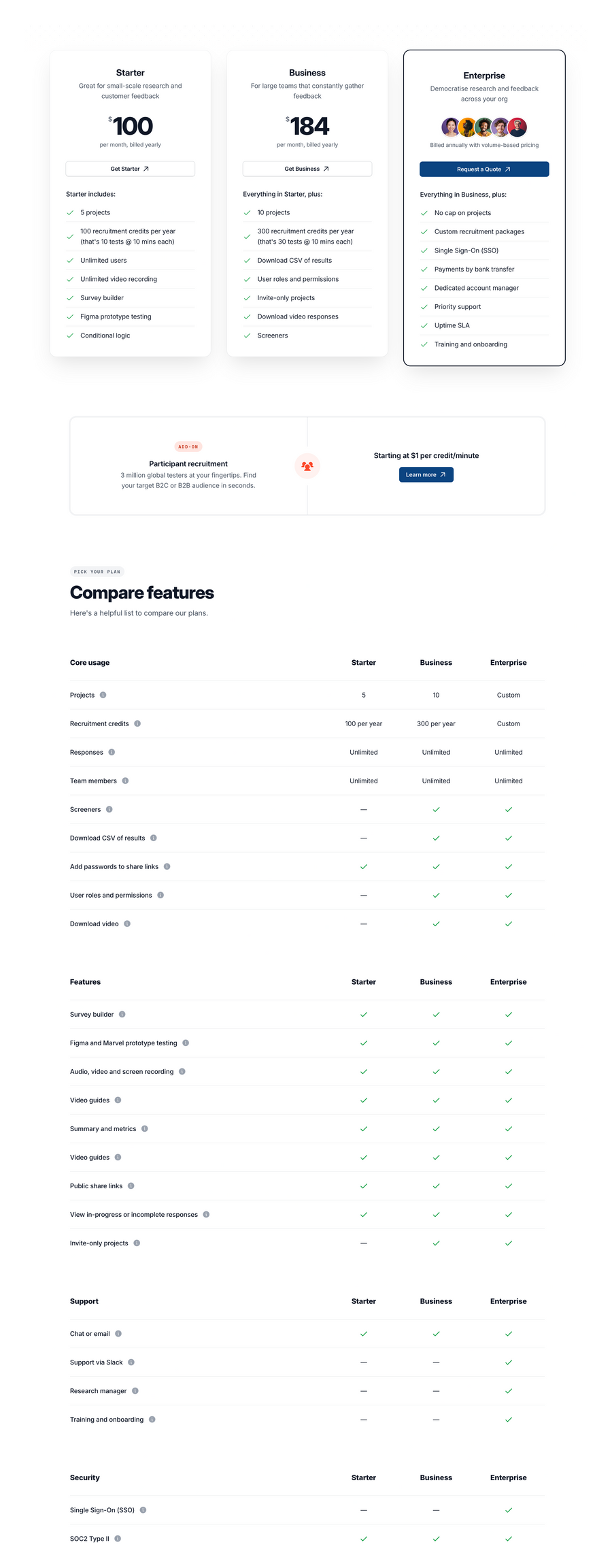 Ballpark
				pricing section ui component