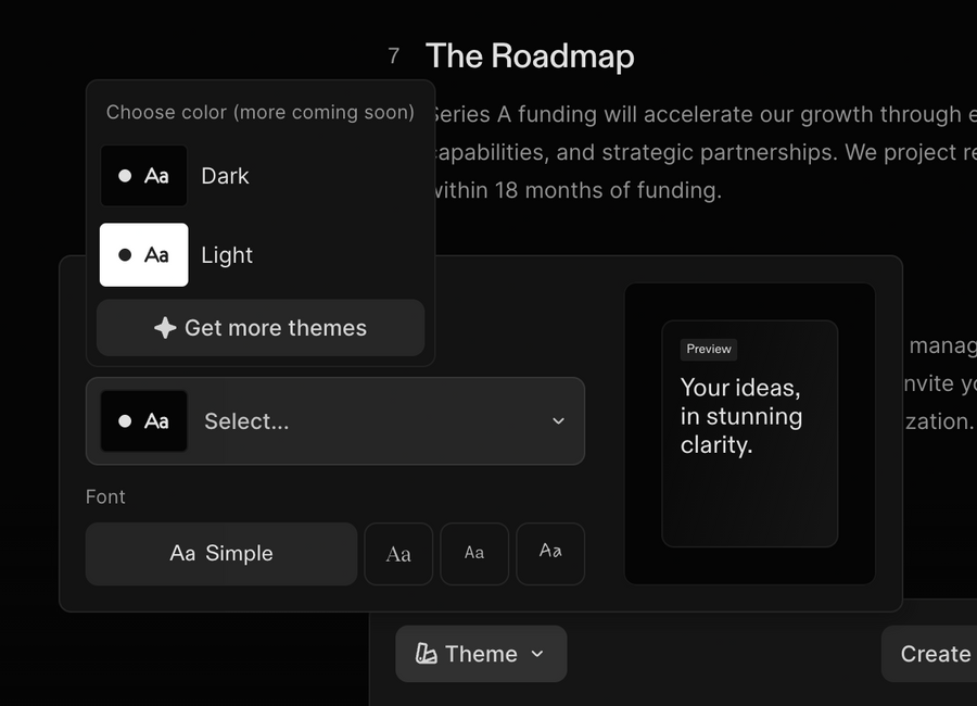 Chronicle
			design settings ui component