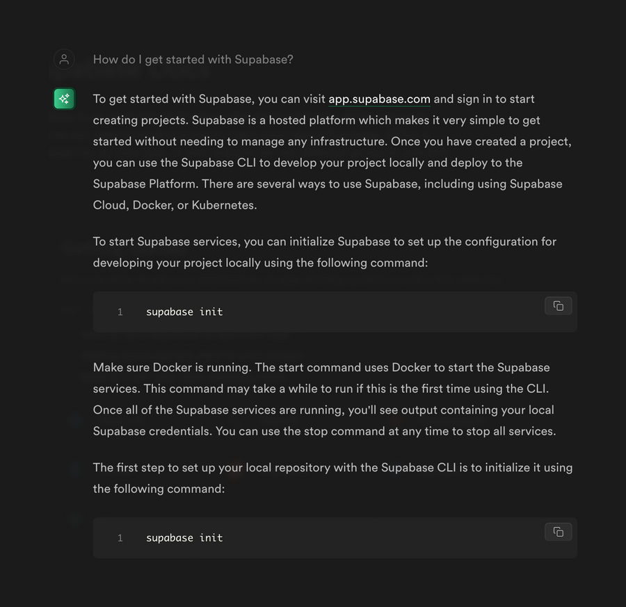 Supabase
				artificial intelligence ui component