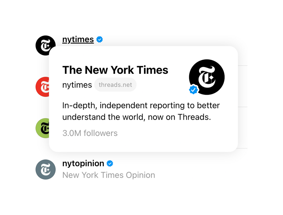 Threads
				card ui component