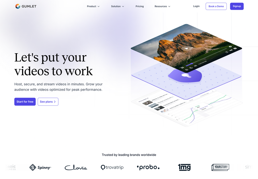 Gumlet
				hero section ui component