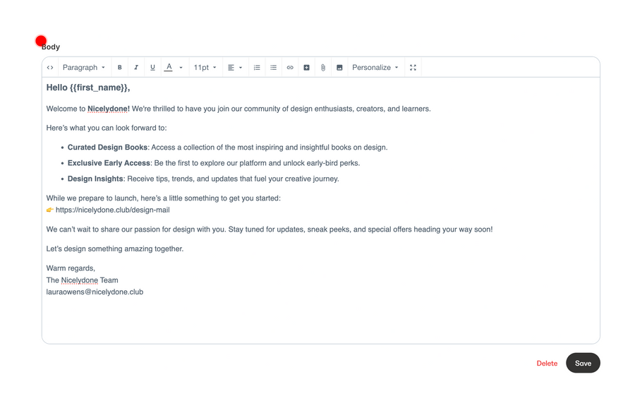 Kajabi
				rich text editor ui component