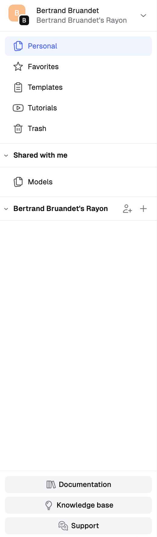 Rayon
				vertical navigation ui component