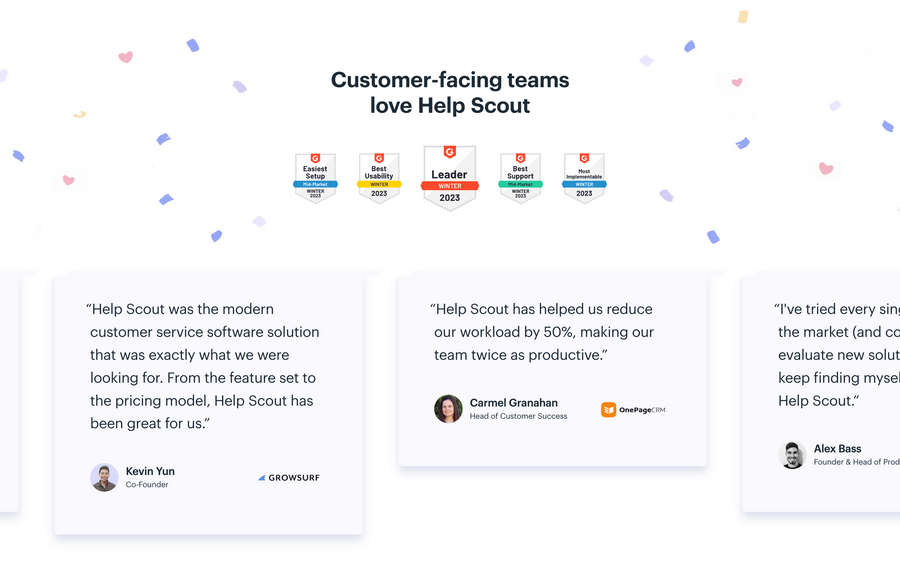 Help Scout
				testimonial ui component