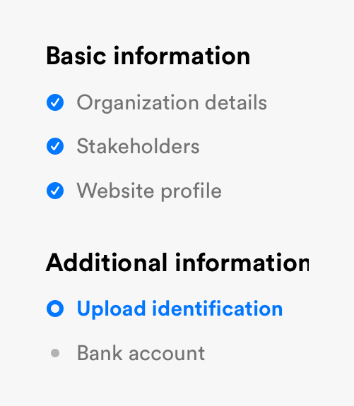 Mollie
				progress indicator ui component