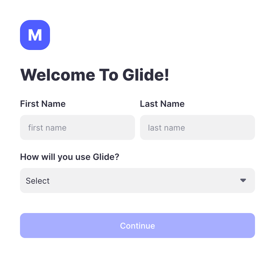 Glide
				form element ui component