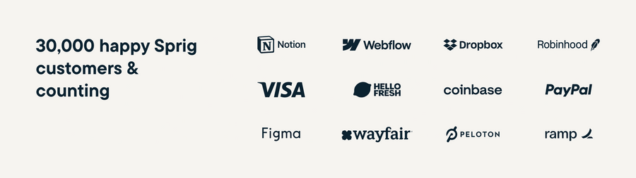Sprig
				social proof ui component
