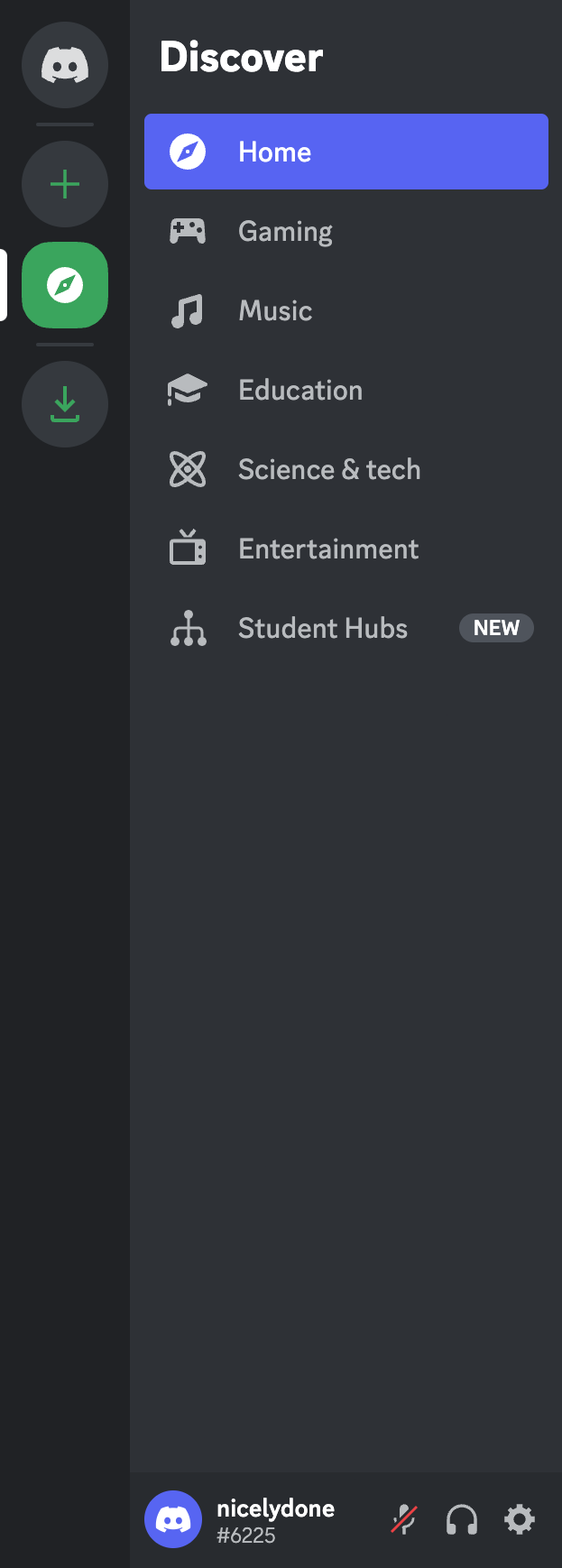 Discord
				vertical navigation ui component