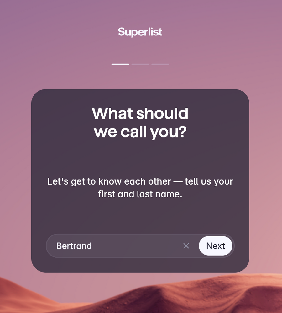 Superlist
				progress indicator ui component