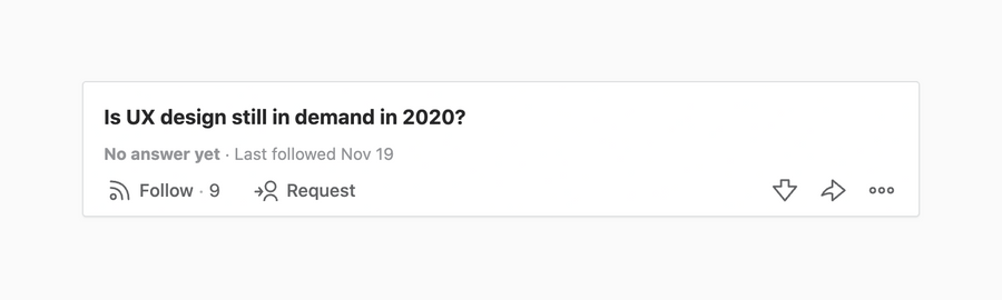 Quora
				card ui component