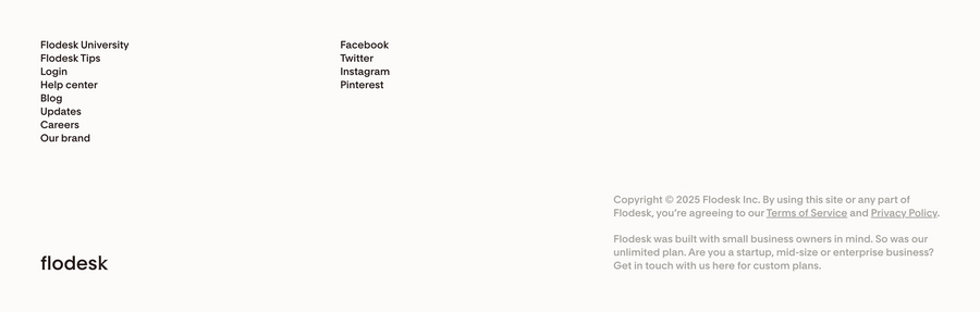 Flodesk
				footer ui component