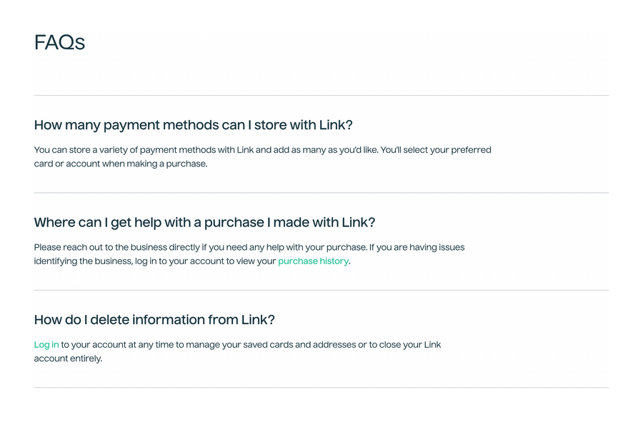 Link
				faq ui component