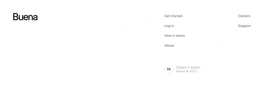 Buena
				footer ui component