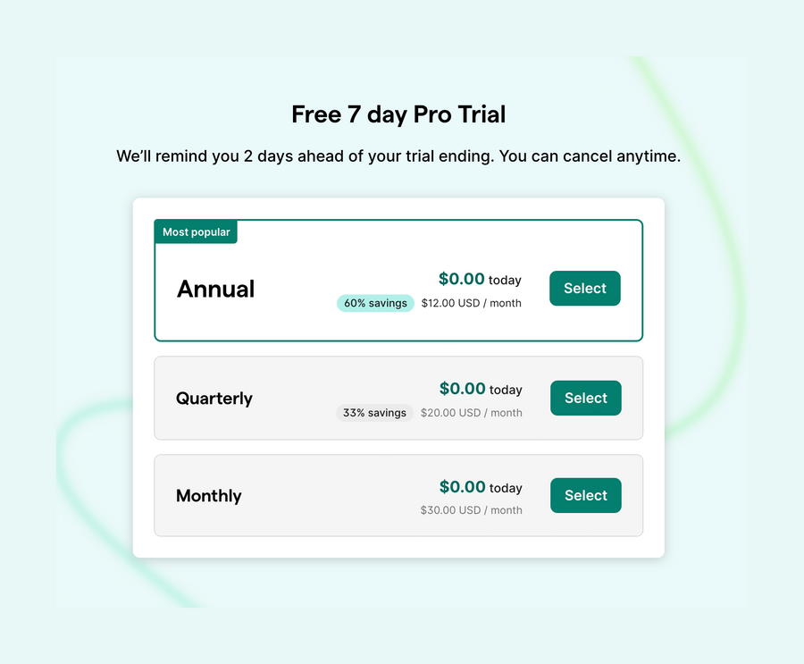 Grammarly
				pricing section ui component