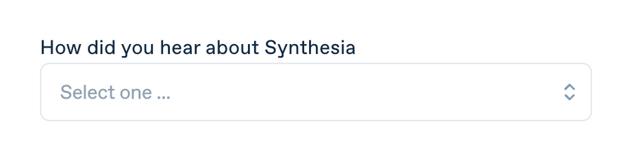 Synthesia
				input select ui component