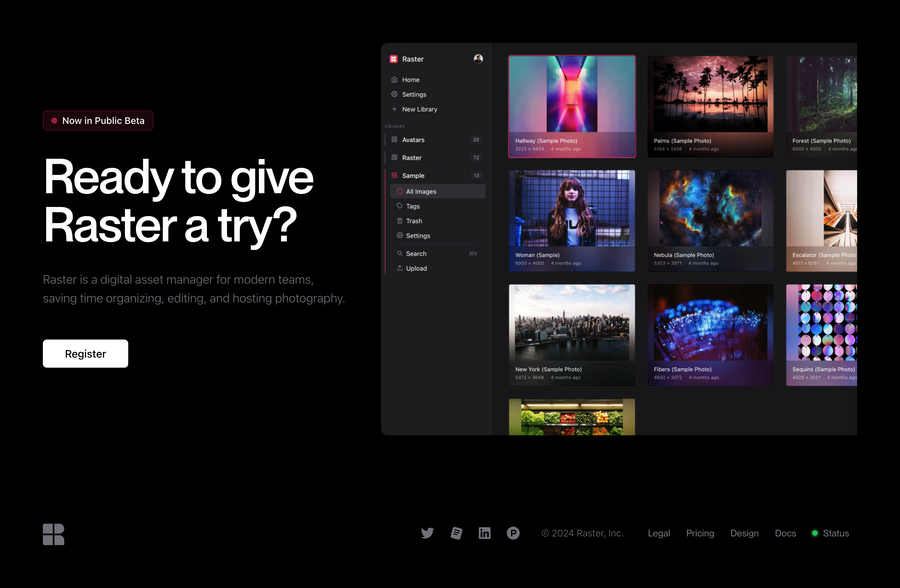 Raster
				footer ui component