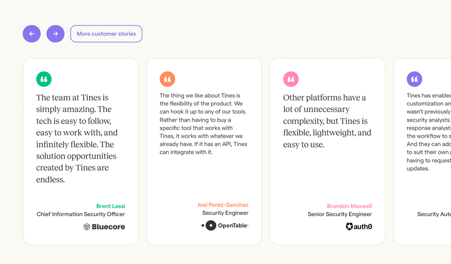 Tines
				testimonial ui component