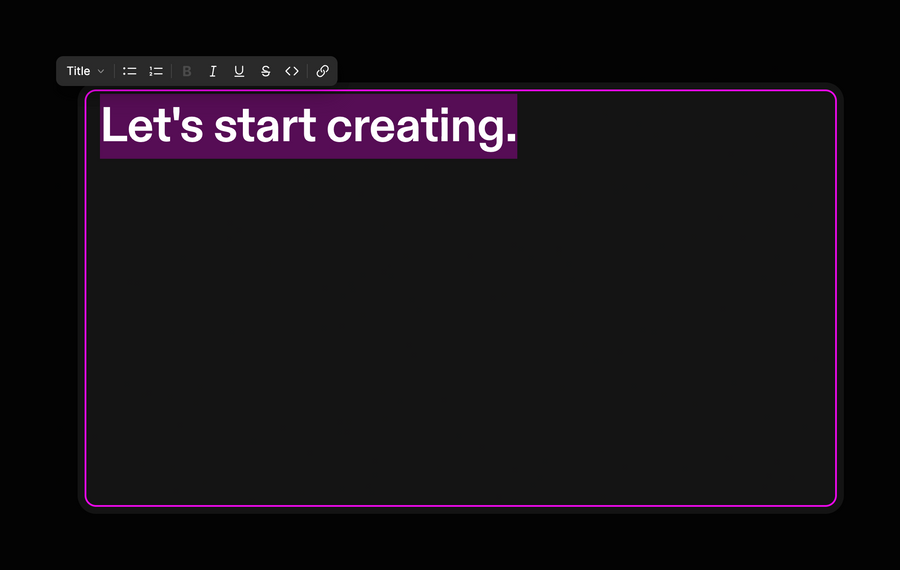 Tome
				rich text editor ui component