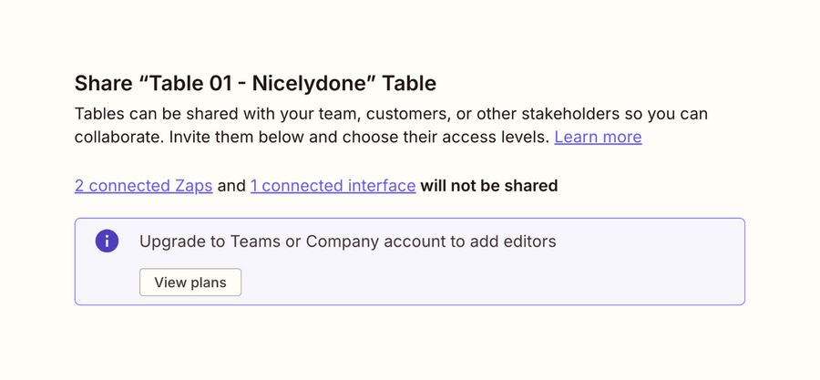 Zapier
				upgrade your plan ui component