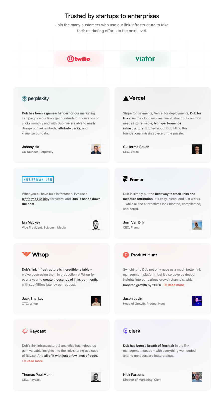 Dub
				testimonial ui component