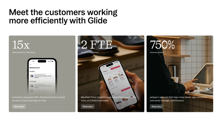 Glide
				social proof ui component