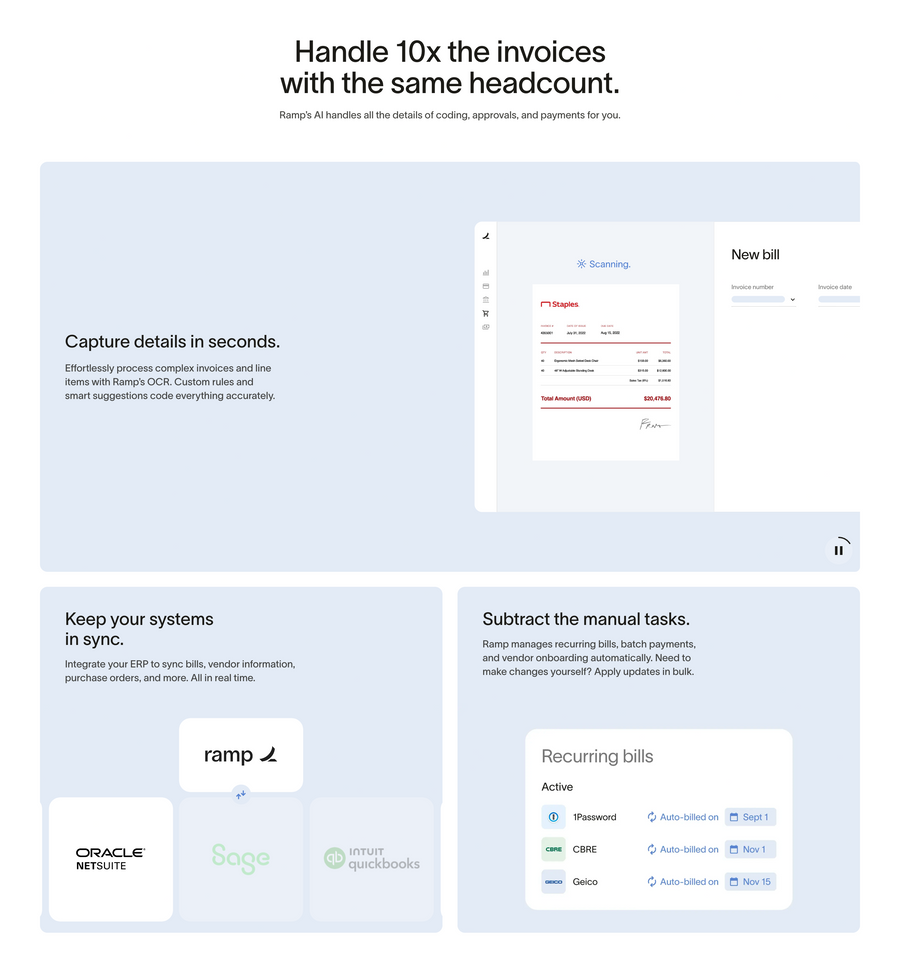 Ramp
				bento box ui component