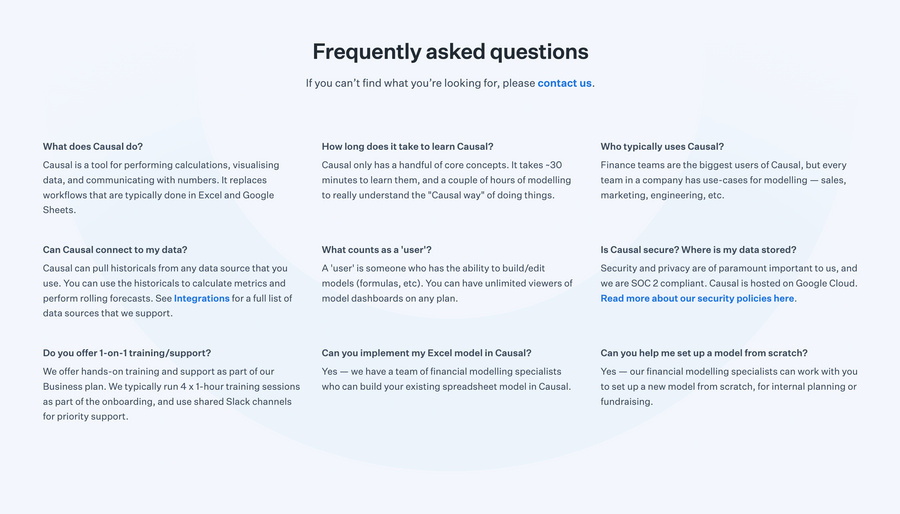 Causal
				faq ui component