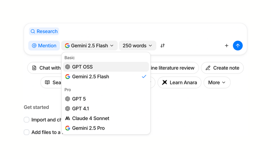 Anara
			menu artificial intelligence machine learning ui component