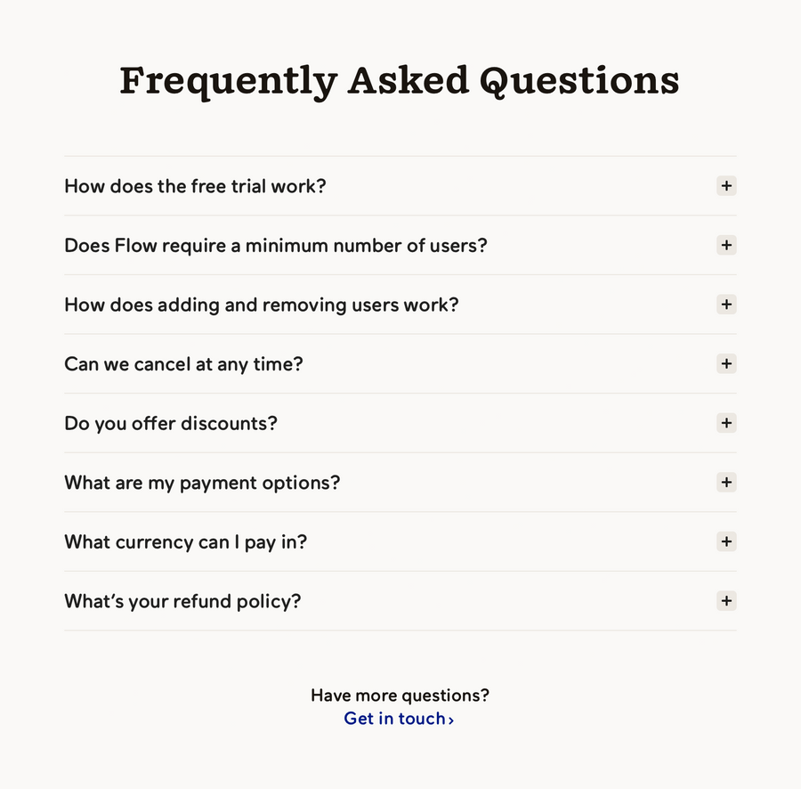 Flow
				faq ui component