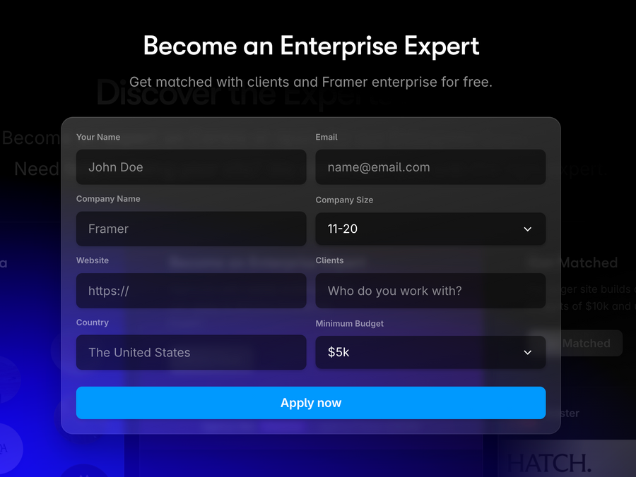 Framer
				form element ui component
