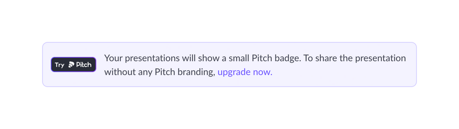 Pitch
				upgrade your plan ui component