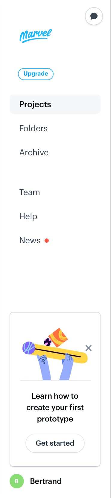 Marvel
				vertical navigation ui component
