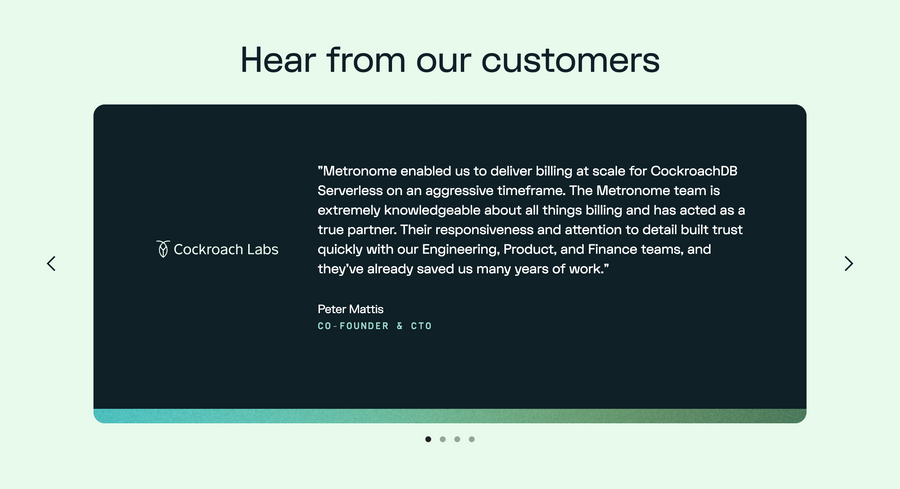 Metronome
				testimonial ui component