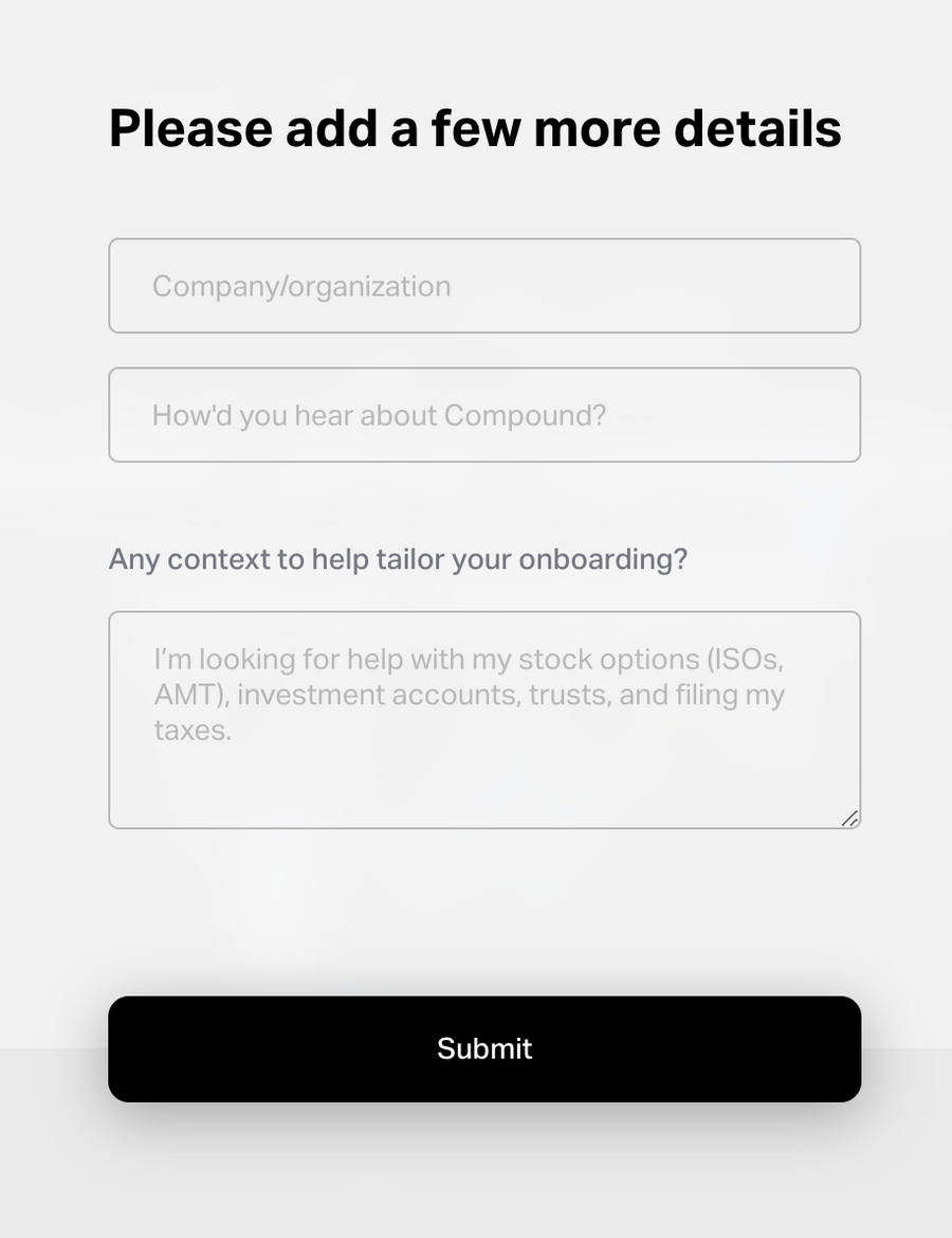 Compound
				form element ui component