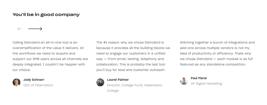 Distrobird
				testimonial ui component