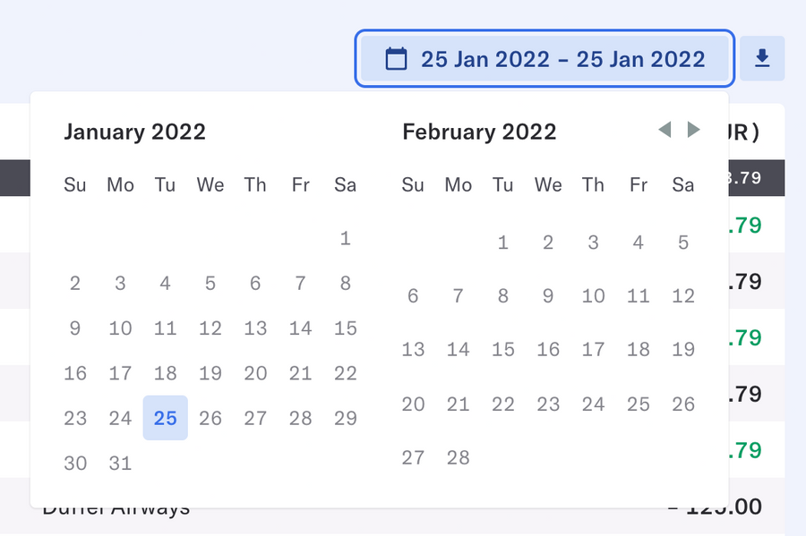 Duffel
				datepicker ui component