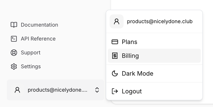 Leap
				dropdown menu ui component