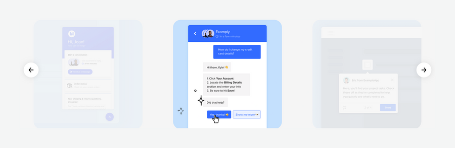 Intercom
				slideshow ui component